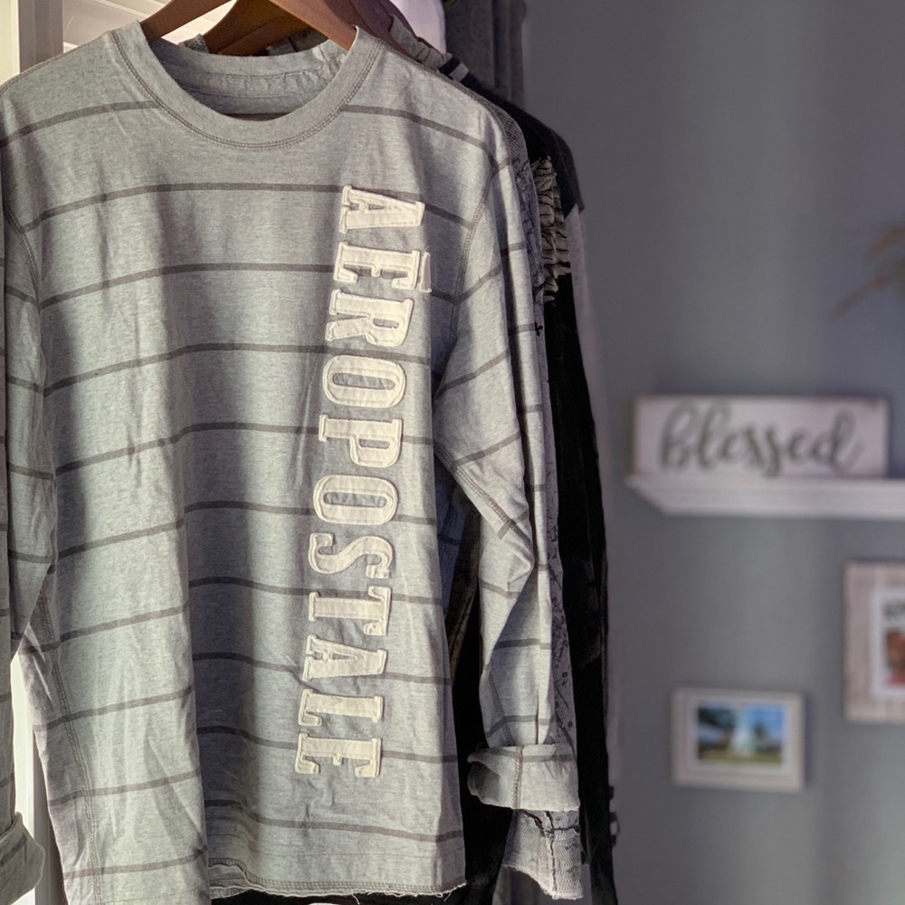 Grey comfortable long sleeve T